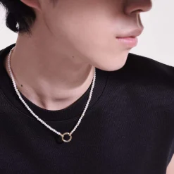 Women John Hardy Layering^Pearl Keyring Necklace, Gold