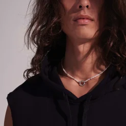 Women John Hardy Layering^Pearl Keyring Necklace, Sterling Silver