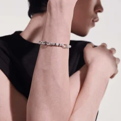 Men John Hardy Chains^Pearl Link Bracelet, Silver, Dark Silver