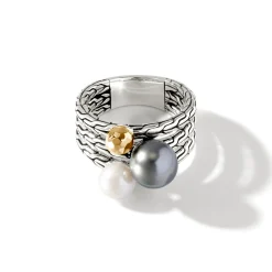 Women John Hardy Statement^Pearl Multi Row Ring, Sterling Silver, Gold