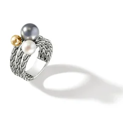 Women John Hardy Statement^Pearl Multi Row Ring, Sterling Silver, Gold