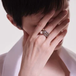 Women John Hardy Statement^Pearl Multi Row Ring, Sterling Silver, Gold