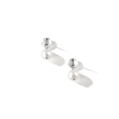 Women John Hardy Statement^Pearl Palu Drop Earring, Sterling Silver