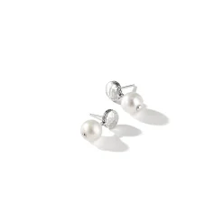 Women John Hardy Statement^Pearl Palu Drop Earring, Sterling Silver