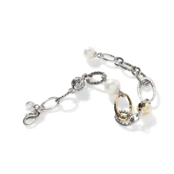 Men John Hardy Chains^Pearl Palu Link Bracelet, Silver, Gold