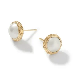 Men John Hardy Studs^Pearl Stud Earring, Gold