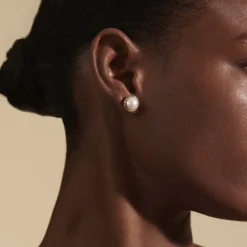 Men John Hardy Studs^Pearl Stud Earring, Sterling Silver