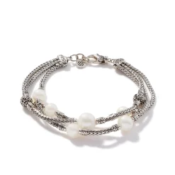 Men John Hardy Chains^Pearl Triple Row Bracelet, Sterling Silver