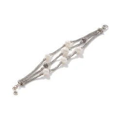 Men John Hardy Chains^Pearl Triple Row Bracelet, Sterling Silver