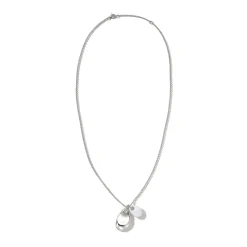 Men John Hardy Tags & Pendants^Pebble Duo Necklace, Silver, Diamonds