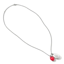 Men John Hardy Tags & Pendants^Pebble Duo Necklace, Silver, Diamonds