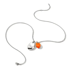 Men John Hardy Tags & Pendants^Pebble Duo Necklace, Silver, Diamonds