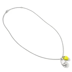 Men John Hardy Tags & Pendants^Pebble Duo Necklace, Silver, Diamonds