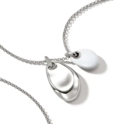 Men John Hardy Tags & Pendants^Pebble Duo Necklace, Silver, Diamonds