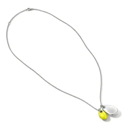 Men John Hardy Tags & Pendants^Pebble Duo Necklace, Silver, Diamonds