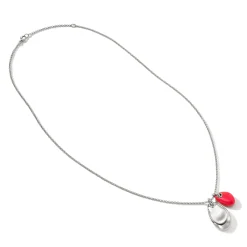 Men John Hardy Tags & Pendants^Pebble Duo Necklace, Silver, Diamonds