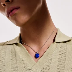 Men John Hardy Tags & Pendants^Pebble Necklace, Sterling Silver, Diamonds