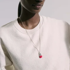 Men John Hardy Tags & Pendants^Pebble Necklace, Sterling Silver, Diamonds