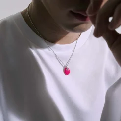 Men John Hardy Tags & Pendants^Pebble Necklace, Sterling Silver, Diamonds