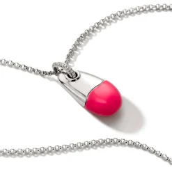 Men John Hardy Tags & Pendants^Pebble Necklace, Sterling Silver, Diamonds