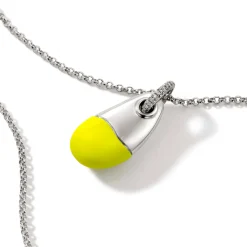 Men John Hardy Tags & Pendants^Pebble Necklace, Sterling Silver, Diamonds