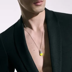 Men John Hardy Tags & Pendants^Pebble Necklace, Sterling Silver, Diamonds