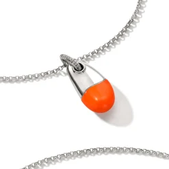 Men John Hardy Tags & Pendants^Pebble Necklace, Sterling Silver, Diamonds