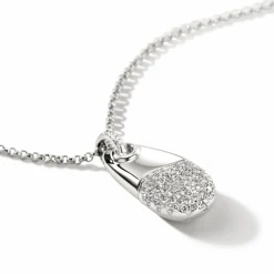 Men John Hardy Tags & Pendants^Pebble Pendant, Sterling Silver, Diamonds