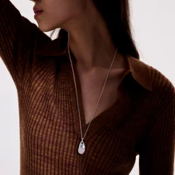 Men John Hardy Tags & Pendants^Pebble Pendant, Sterling Silver, Diamonds