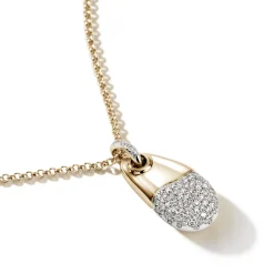 Men John Hardy Tags & Pendants^Pebble Pendant, Sterling Silver, Diamonds