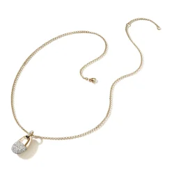 Men John Hardy Tags & Pendants^Pebble Pendant, Sterling Silver, Diamonds