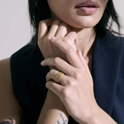 Women John Hardy Soft^Rata Chain Band Ring, Gold, Wide