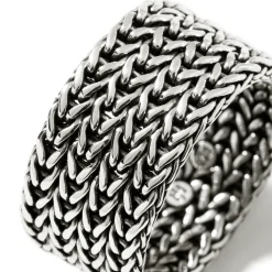 Women John Hardy Soft^Rata Chain Band Ring, Sterling Silver, Wide