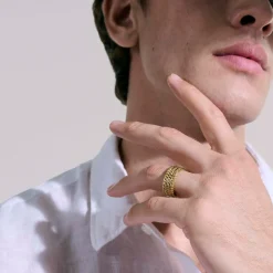 Women John Hardy Soft^Rata Chain Band Ring, Sterling Silver, Wide