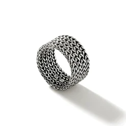 Women John Hardy Soft^Rata Chain Band Ring, Sterling Silver, Wide