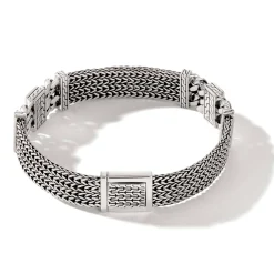 Men John Hardy Chains^Rata Chain Bracelet, Dark Silver, Gemstone