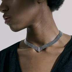 Women John Hardy Statement^Rata Chain Chevron Necklace, Sterling Silver