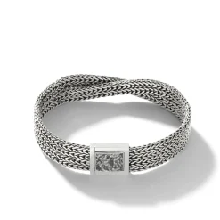 Men John Hardy Chains^Rata Chain Crossover Bracelet, Gold, Silver