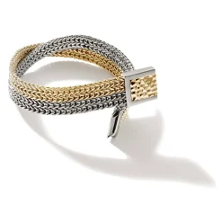 Men John Hardy Chains^Rata Chain Crossover Bracelet, Silver, 12Mm