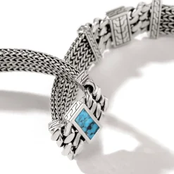 Men John Hardy Chains^Rata Chain Inlay Bracelet, Silver, Gemstone