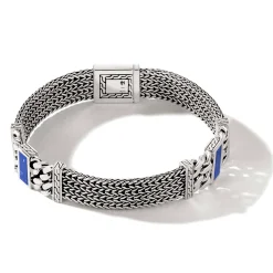 Men John Hardy Chains^Rata Chain Inlay Bracelet, Silver, Gemstone