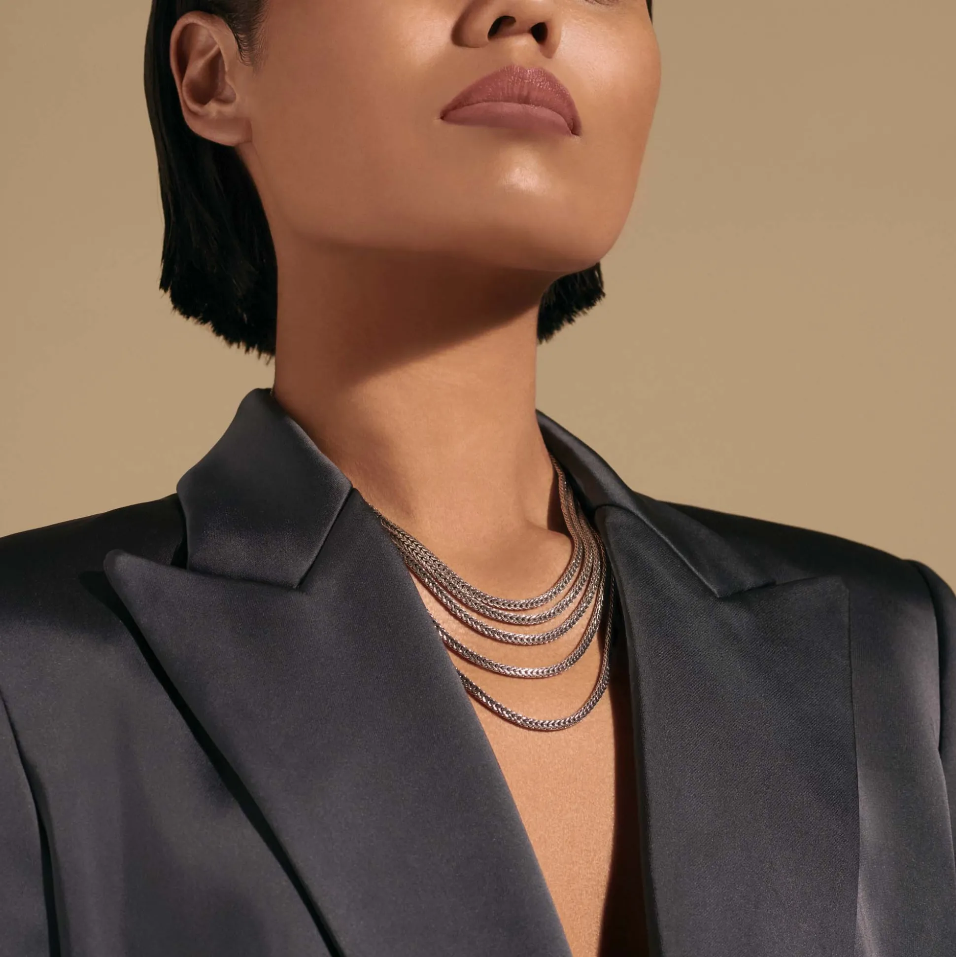 Women John Hardy Statement^Rata Chain Multi Row Necklace, Silver