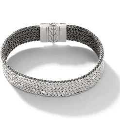 Men John Hardy Chains^Rata Chain Reversible Bracelet, Dark Silver