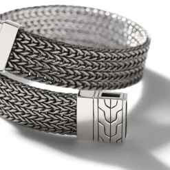 Men John Hardy Chains^Rata Chain Reversible Bracelet, Dark Silver