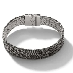 Men John Hardy Chains^Rata Chain Reversible Bracelet, Dark Silver