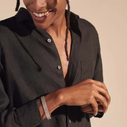 Men John Hardy Chains^Rata Chain Reversible Bracelet, Dark Silver