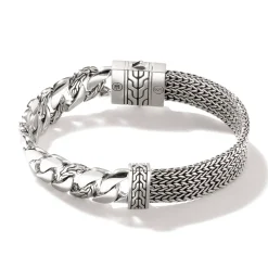 Men John Hardy Chains^Rata Curb Chain Bracelet, Sterling Silver