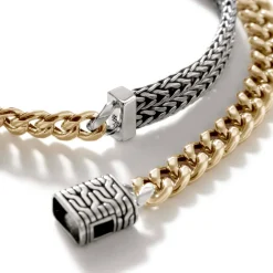 Men John Hardy Chains^Rata Curb Chain Wrap, Gold, Silver, 5.2Mm