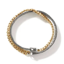 Men John Hardy Chains^Rata Curb Chain Wrap, Gold, Silver, 5.2Mm