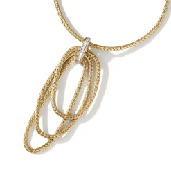 Women John Hardy Pendants^Soft Chain Pendant Necklace, Gold, Diamonds